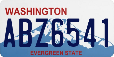 WA license plate ABZ6541