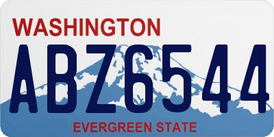 WA license plate ABZ6544