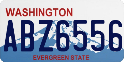 WA license plate ABZ6556