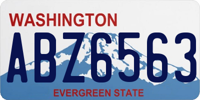 WA license plate ABZ6563