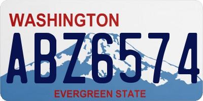 WA license plate ABZ6574