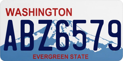WA license plate ABZ6579