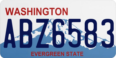 WA license plate ABZ6583