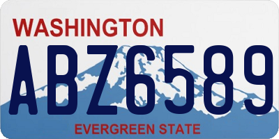 WA license plate ABZ6589