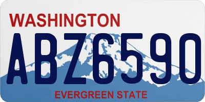 WA license plate ABZ6590