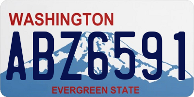 WA license plate ABZ6591