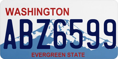 WA license plate ABZ6599