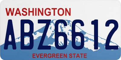WA license plate ABZ6612