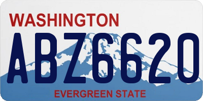 WA license plate ABZ6620