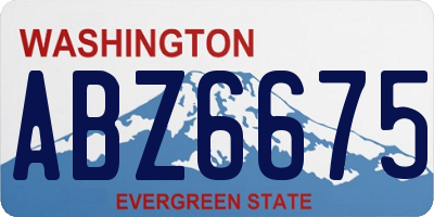WA license plate ABZ6675