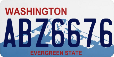 WA license plate ABZ6676