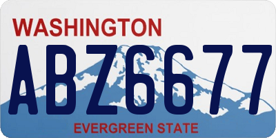 WA license plate ABZ6677