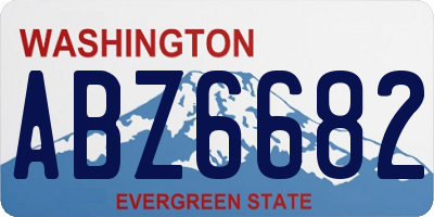 WA license plate ABZ6682