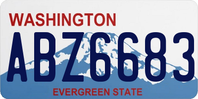 WA license plate ABZ6683