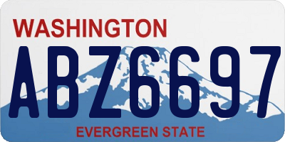 WA license plate ABZ6697