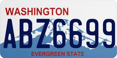 WA license plate ABZ6699