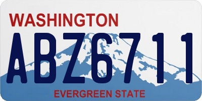 WA license plate ABZ6711