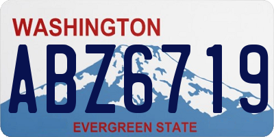 WA license plate ABZ6719