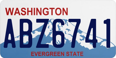 WA license plate ABZ6741