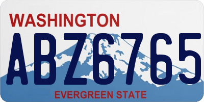 WA license plate ABZ6765