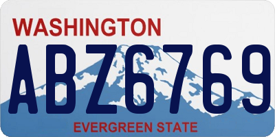 WA license plate ABZ6769