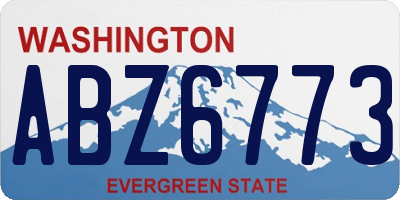 WA license plate ABZ6773