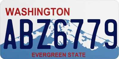 WA license plate ABZ6779