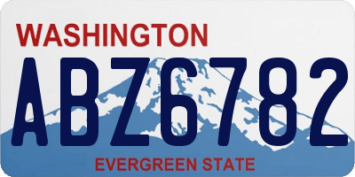 WA license plate ABZ6782
