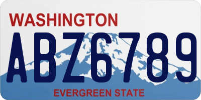 WA license plate ABZ6789