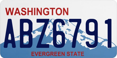 WA license plate ABZ6791