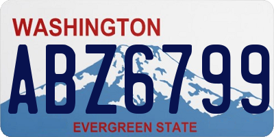 WA license plate ABZ6799