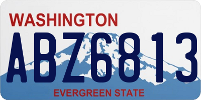 WA license plate ABZ6813