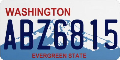WA license plate ABZ6815