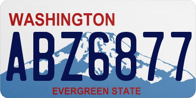 WA license plate ABZ6877