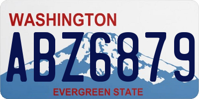 WA license plate ABZ6879