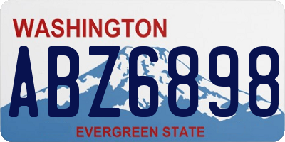 WA license plate ABZ6898