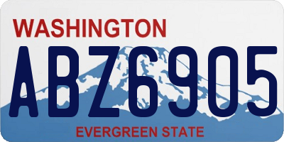 WA license plate ABZ6905