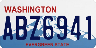 WA license plate ABZ6941