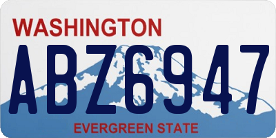 WA license plate ABZ6947