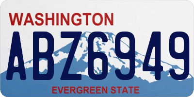 WA license plate ABZ6949