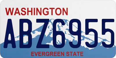 WA license plate ABZ6955