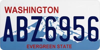 WA license plate ABZ6956