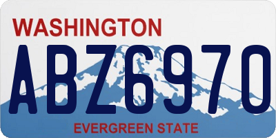 WA license plate ABZ6970