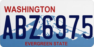 WA license plate ABZ6975