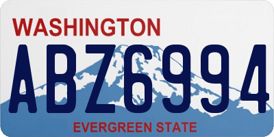 WA license plate ABZ6994