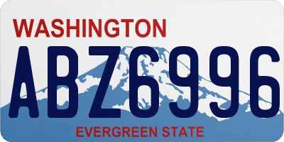 WA license plate ABZ6996