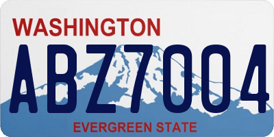 WA license plate ABZ7004