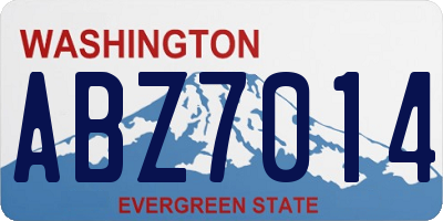 WA license plate ABZ7014