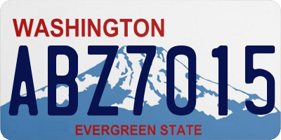 WA license plate ABZ7015