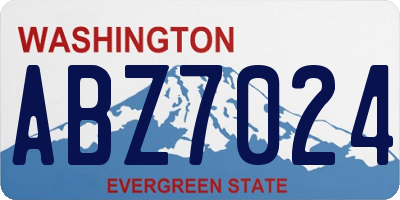 WA license plate ABZ7024